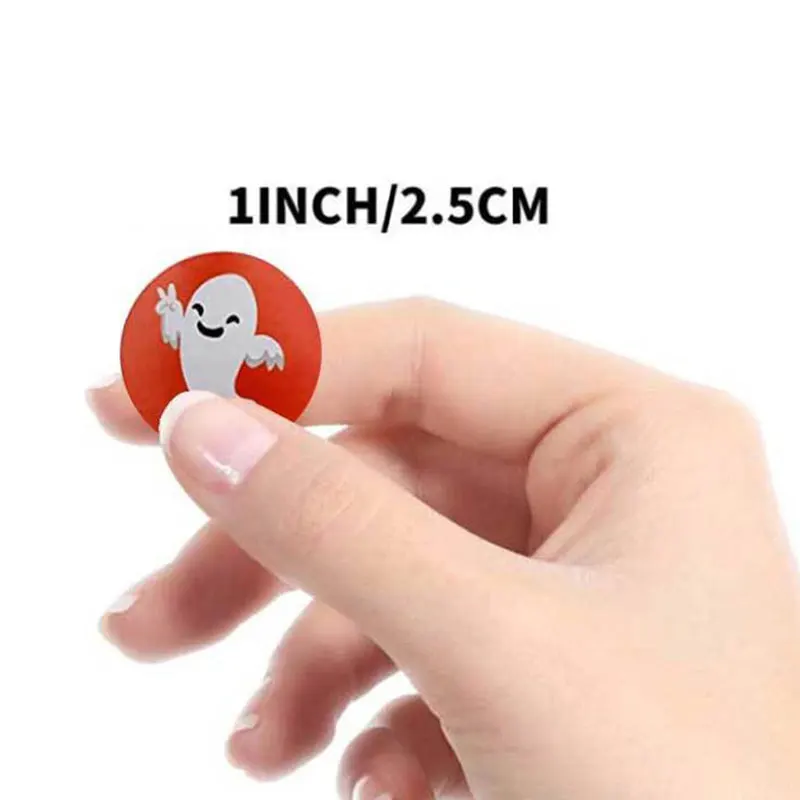 

500Pc/Roll Halloweente Sticker Kaart Doos Pakket Dank U Label Afdichting Stickers Bruiloft Decor Feestartikelen