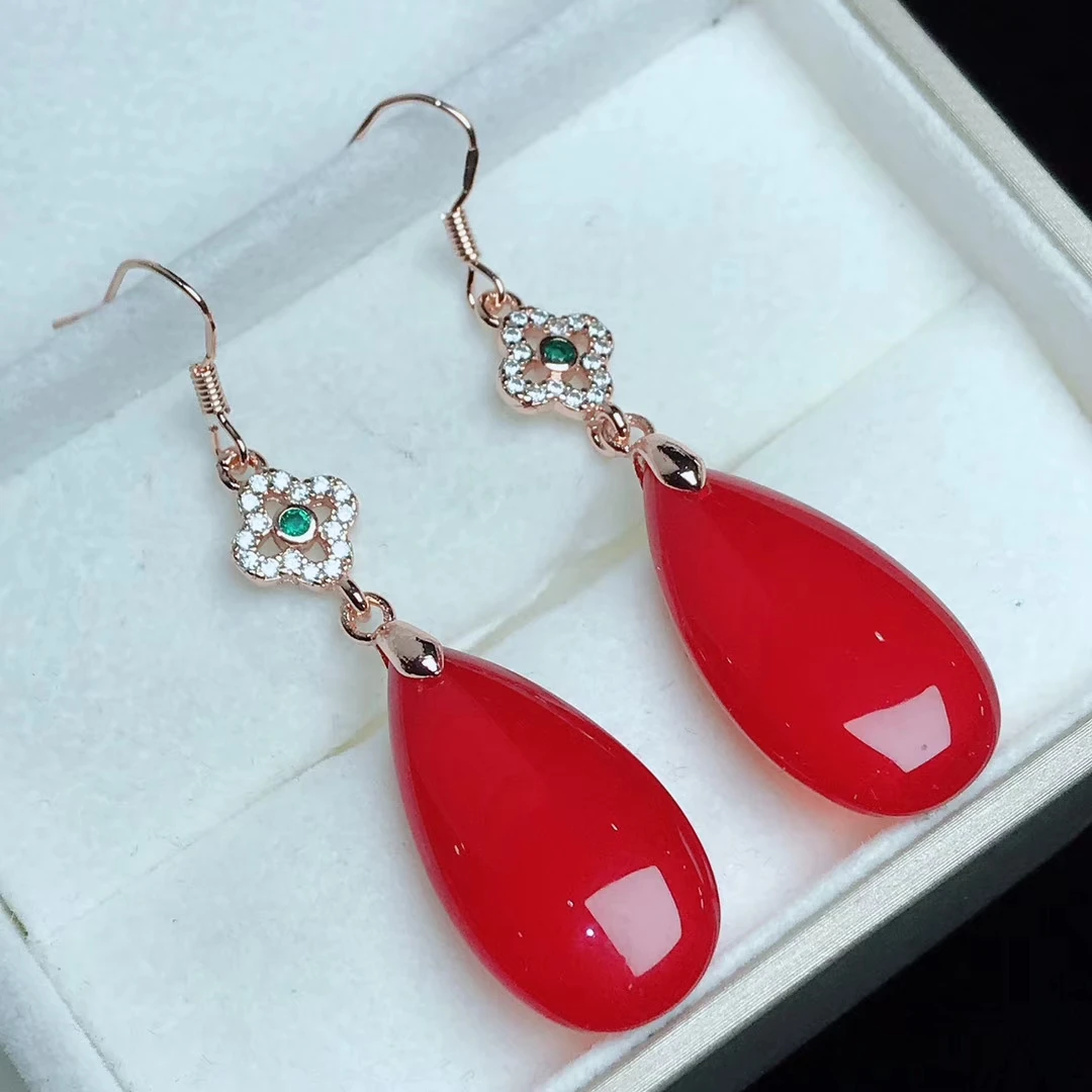 Женские вечерние Ги из серебра 925 пробы с натуральным розовым золотом и