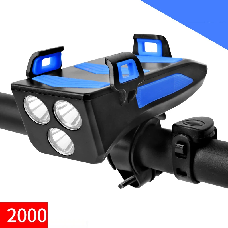 

Bicycle Light Mobile Phone Holder Four-in-one Front Light Riding Front Light Horn Bicycle Mobile Phone Holder Lights