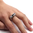 Креативный крутой Стиль искусственная кожа полировка посеребренное кольцо Мужская прикуриватель модная крутая бриллиант