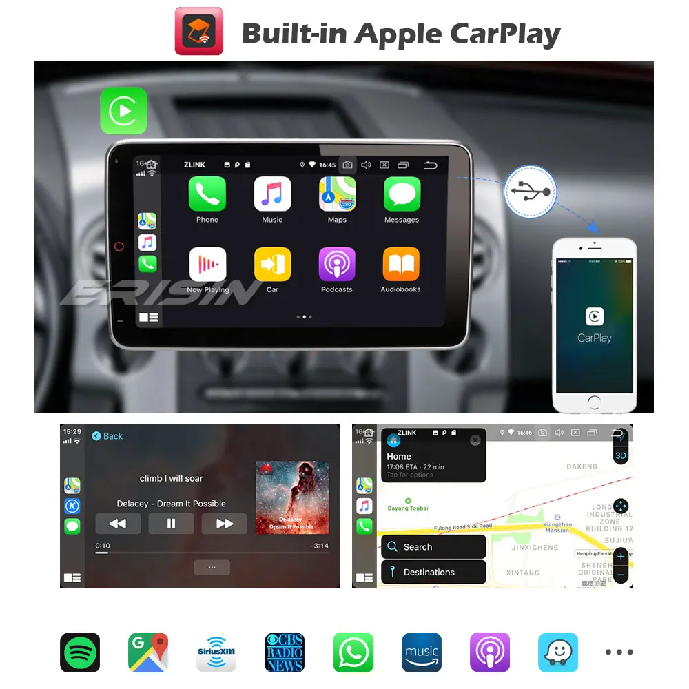 1123 Car stereo for Universal Double 2DIN Carplay Bluetooth 5.0 Android 9.0 DSP 10.1 Inch IPS Screen GPS Radio Autoradio | Автомобили и