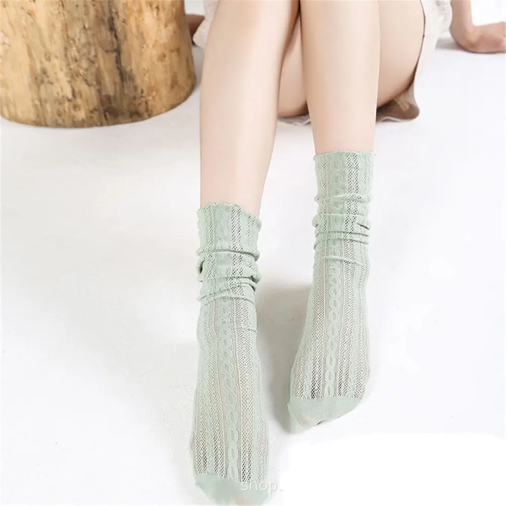 Японские прозрачные кружевные Короткие Носки с рисунком женские Необычные
