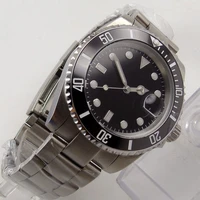 40mm black dial sapphire glass date luminous nh35a automatic movement mens watch