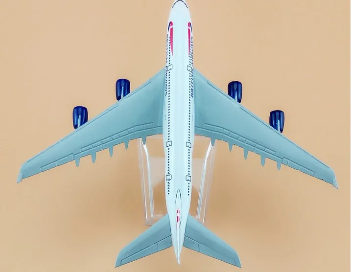 Модель самолета Боинг A380 британские дыхательные пути 16 см модель из сплава для