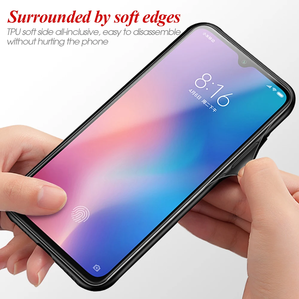 Чехол из закаленного стекла для Xiaomi mi 9 Lite SE 8 глянцевый разноцветный чехол с