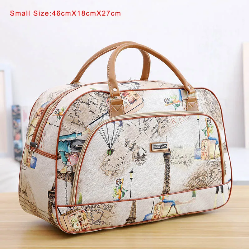 WOBAG новые женские дорожные сумки модные из искусственной кожи большой емкости Водонепроницаемые с принтом багажные сумки мужские повседневные дорожные сумки - Цвет: Big Tower-S