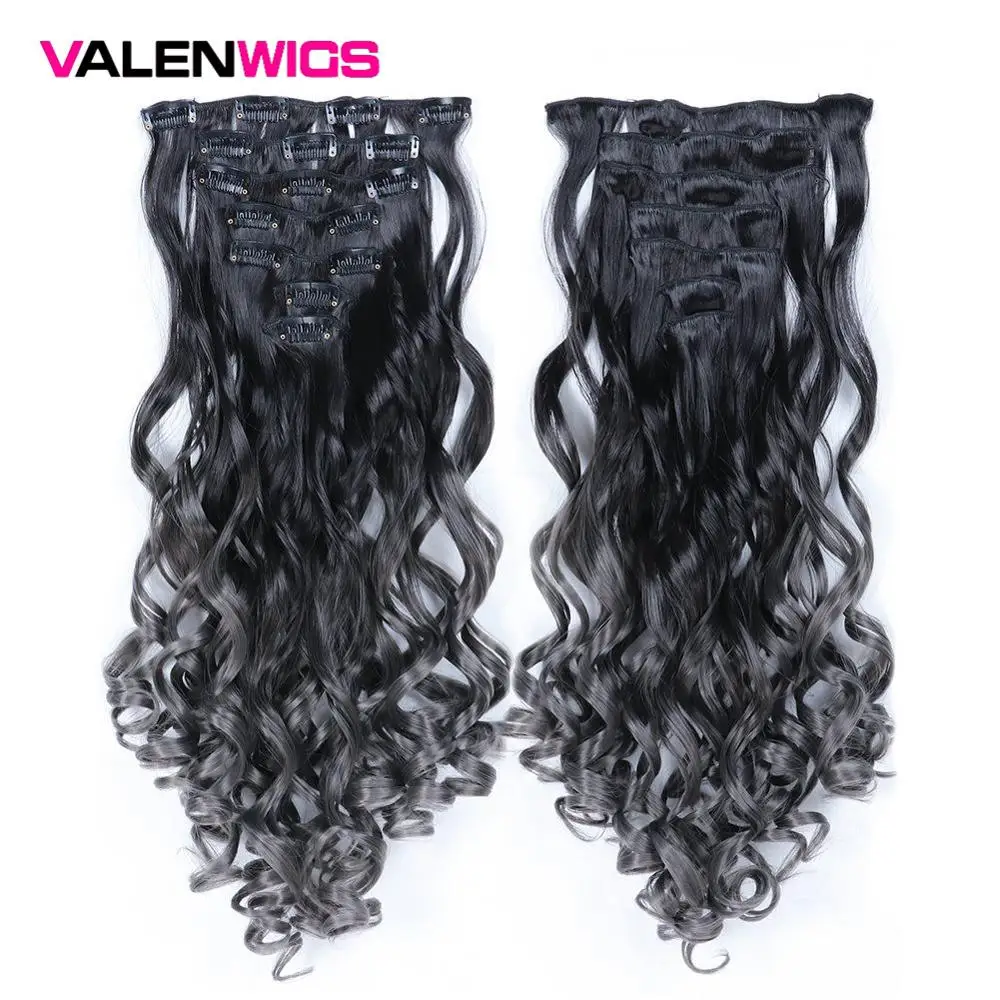 Волнистые синтетические волосы для наращивания Valenwigs 7 шт./компл. 22 &quot130 г