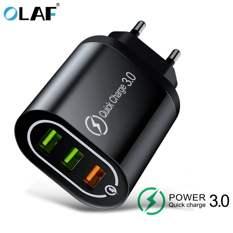 Олаф 18 Вт Быстрая зарядка 3 0 порта USB зарядное устройство QC3.0 быстрое для samsung S10