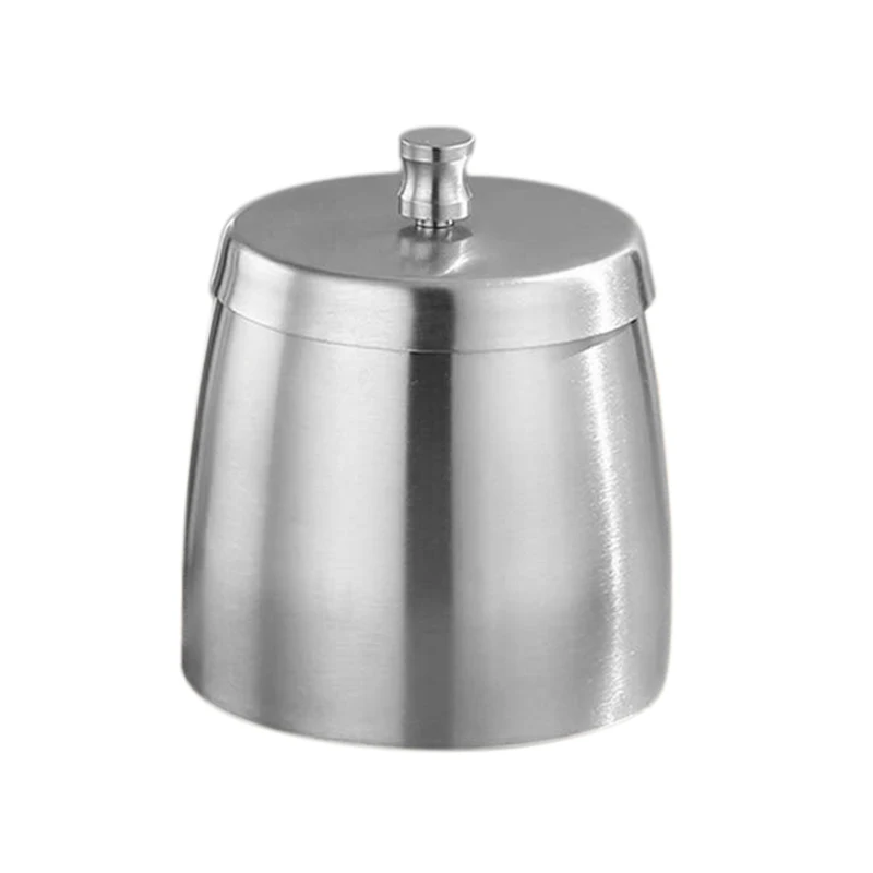 

Outdoor Ashtray with Lid for Cigarettes Stainless Steel Windproof Rainproof Ashtray for Outside Home Table Bar KTV Promotion