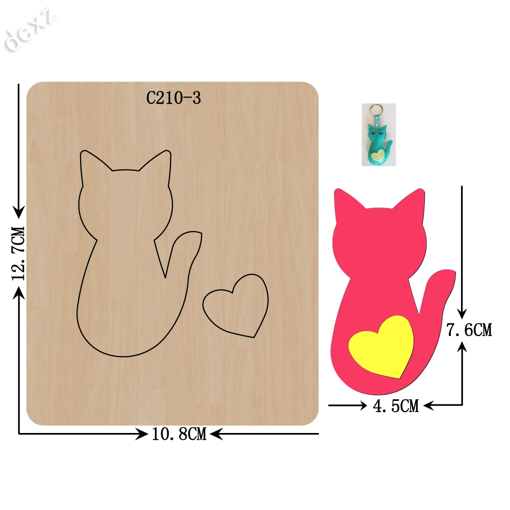 Новые деревянные штамповки для скрапбукинга кошек C-210-3 режущие штампы