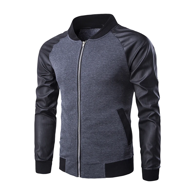 ZOGAA приталенная повседневная спортивная бейсбольная куртка из искусственной