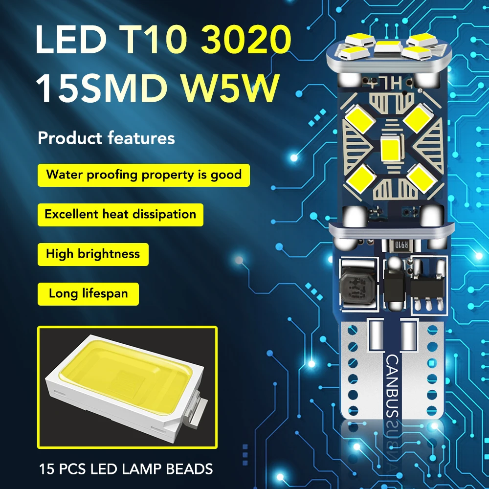 Сверхъяркий светодиодный индикатор T10 W5W парковочные фары автомобиля для Mitsubishi