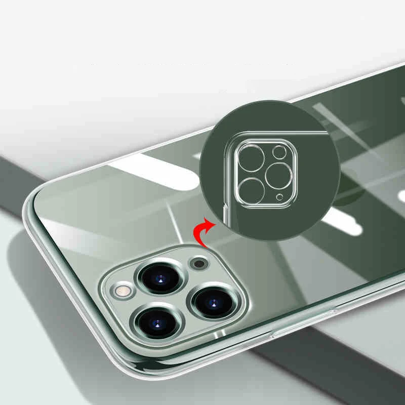 Прозрачный чехол с защитой объектива камеры мягкий ТПУ для iPhone 11 Pro Max 6 6s 7 8 Plus XS XR 4
