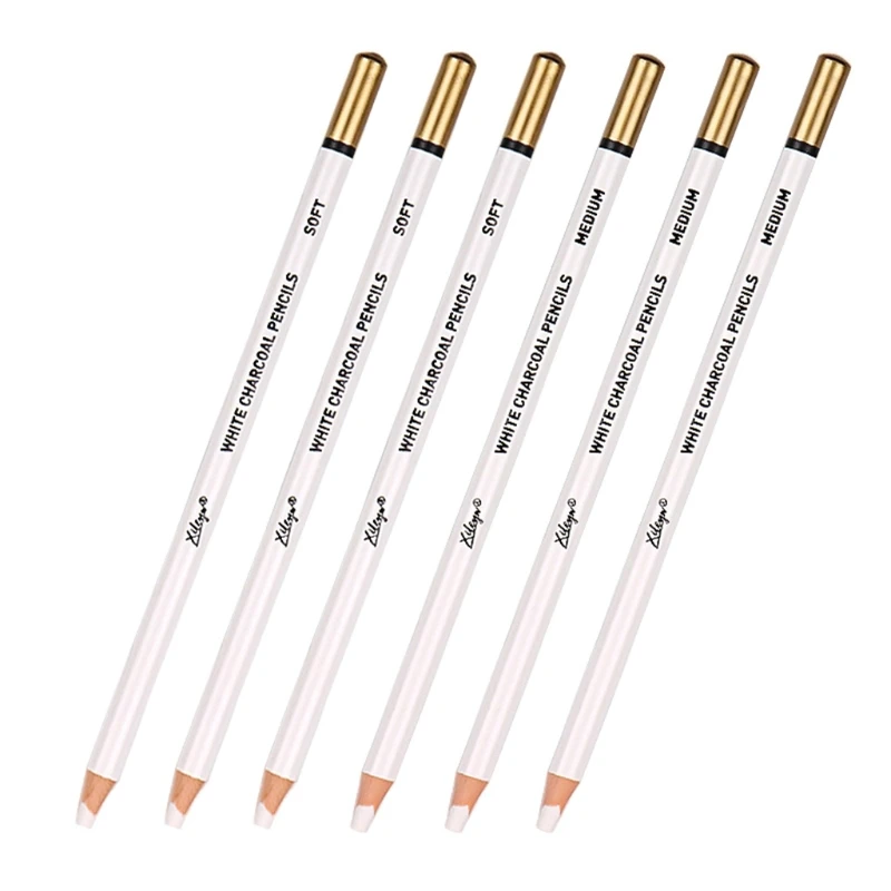 Set Great For Drawing Sketching Shading On Dark Papers Colored Cardboard