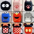 Мультяшный чехол для беспроводных Bluetooth-наушников Apple Airpods 2, мягкий силиконовый чехол с аниме гарнитурой для Airpods, милый защитный чехол