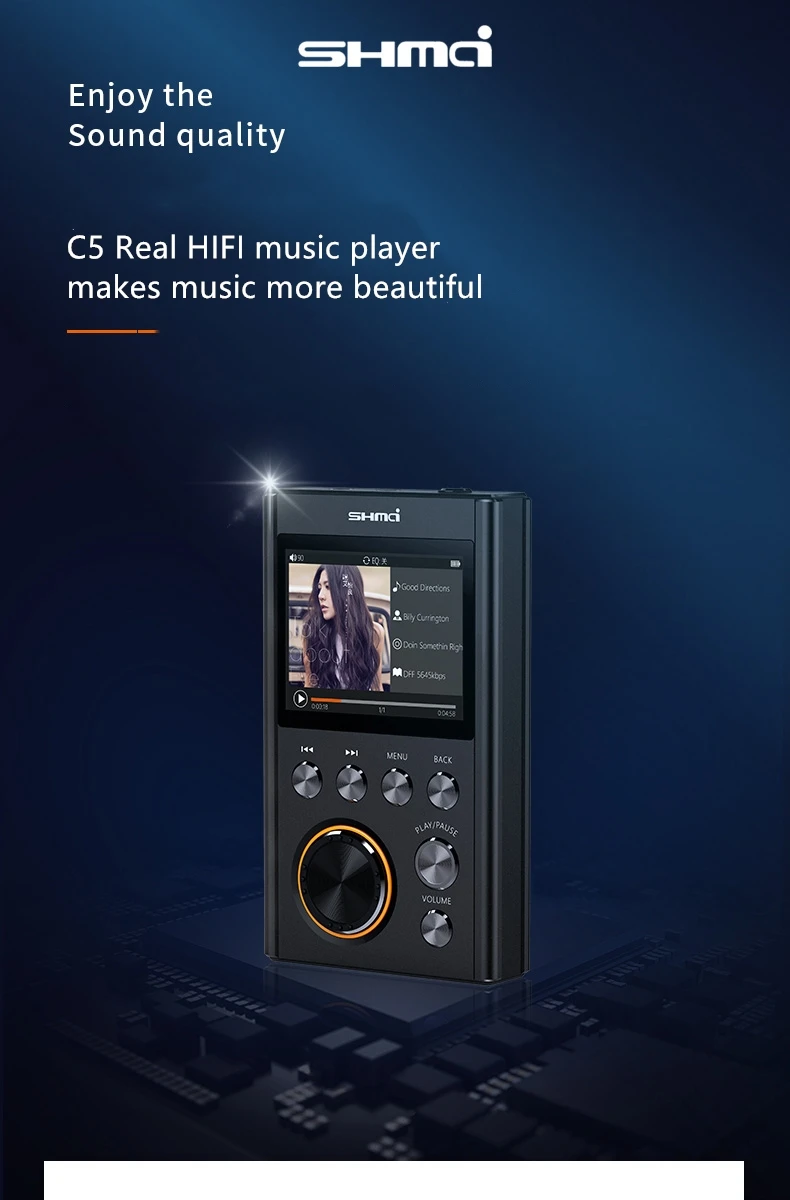 Shmci C5 профессиональный высокое качество мастер-уровень HIFI DSD256 без потерь ЦАП WM8965 декодирование CUE музыка мини спорт HIFI MP3 плеер