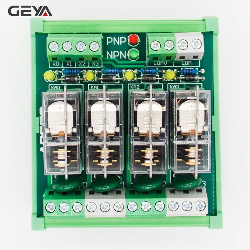 GEYA NG2R 4-Канальный Релейный Модуль 1NO 1NC реле SPDT модуль 12V 24V AC DC Omron реле ПЛК