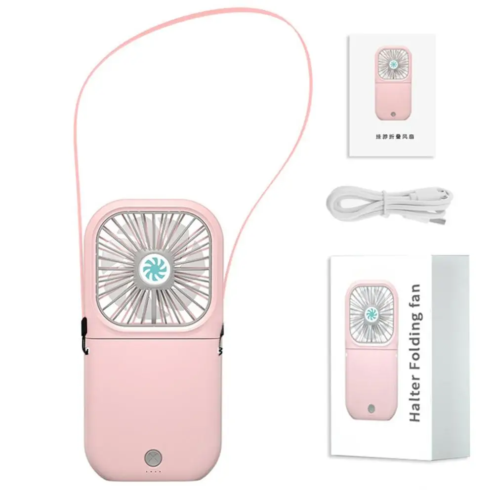 

Hot Sale USB Rechargeable Fan Indoor Outdoor Handheld Fan Hanging Neck Fan Student Picnic Travel Portable Mini Fan Air Cooler