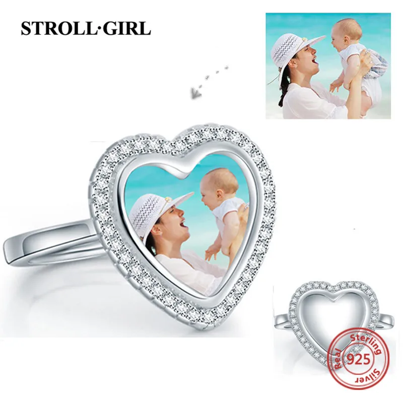 Strollgirl новый 100% 925 пробы серебро персонализированные пользовательские фото