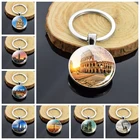 Фото Эйфелевой башни, двухсторонний стеклянный брелок с кабошоном, знаменитые аттракционы, ювелирные изделия, Статуя Свободы, Биг-Бен