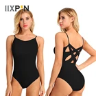 Балетные трико для женщин, взрослые майка для танцев, гимнастический купальник, балетный костюм, красный, черный, Купальник Одежда для купания плавательный костюм для женщин