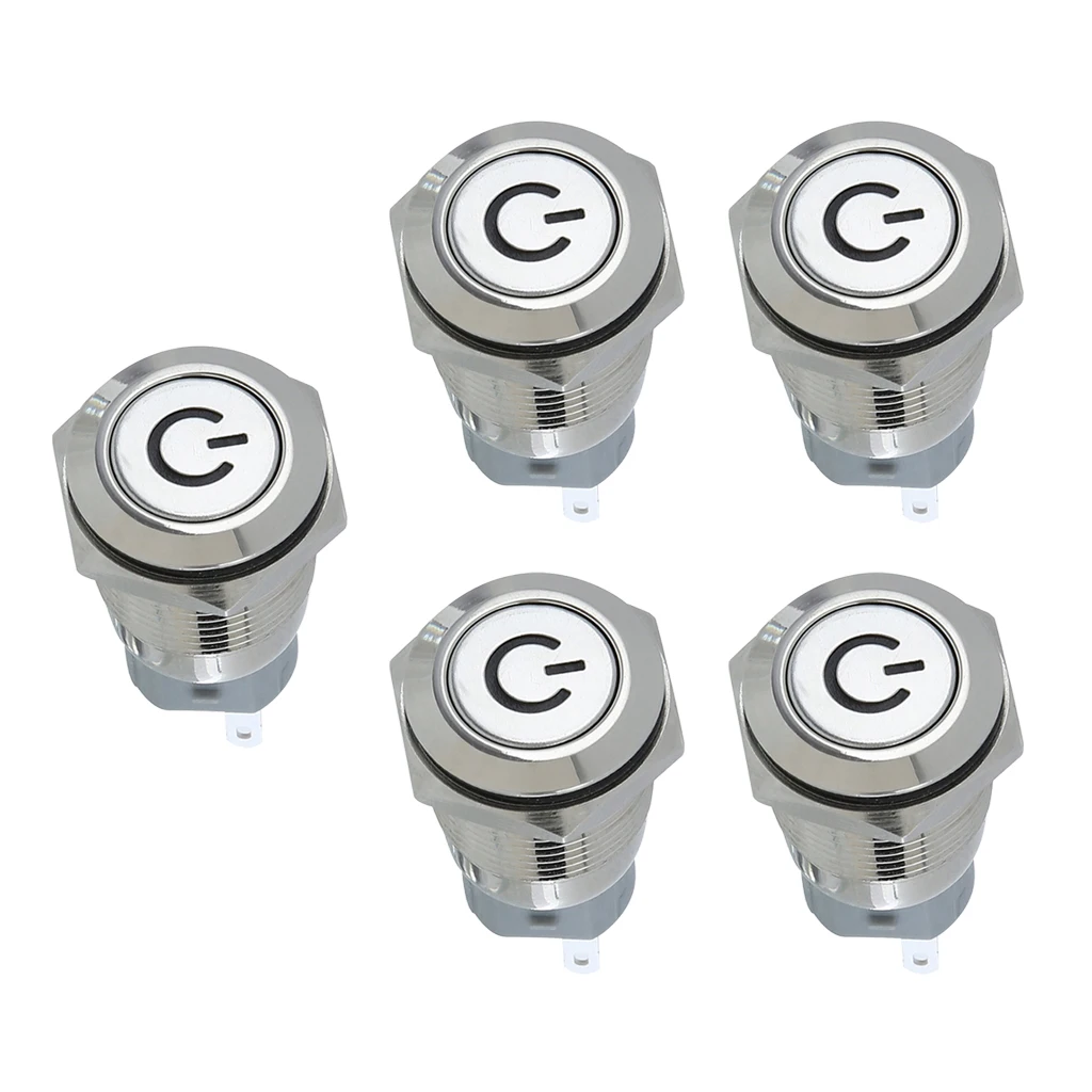5x защелкивающийся кнопочный переключатель алюминиевый сплав корпус из
