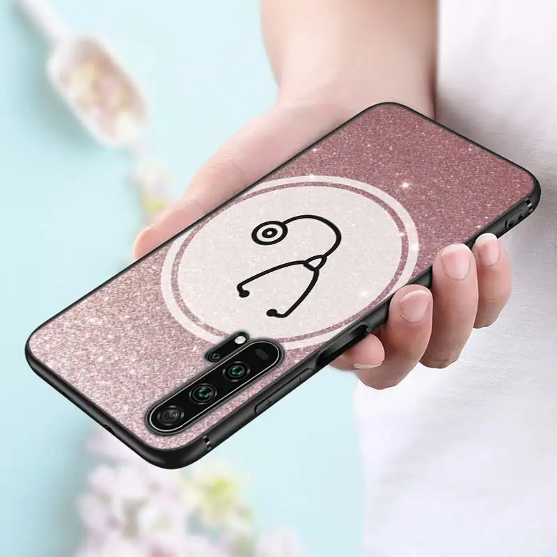 Черный силиконовый чехол для медсестры медицинская медицина для huawei Honor 10i 9X8X20 10 9 Lite 8 8A 7A 7C Pro удобный телефонный футляр