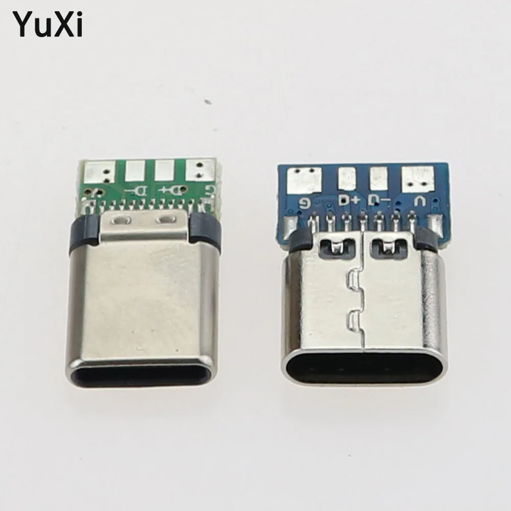 10pcs USB 3.1 Type C Connector Male Female Socket Receptacle Adapter to Solder Wire Cable 24/14 Pins Support PCB Board Port Jack