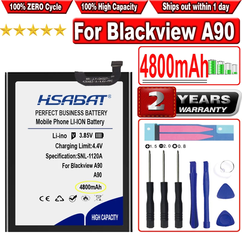 

HSABAT 4800mAh Li426483PUJLY Battery for Blackview A90