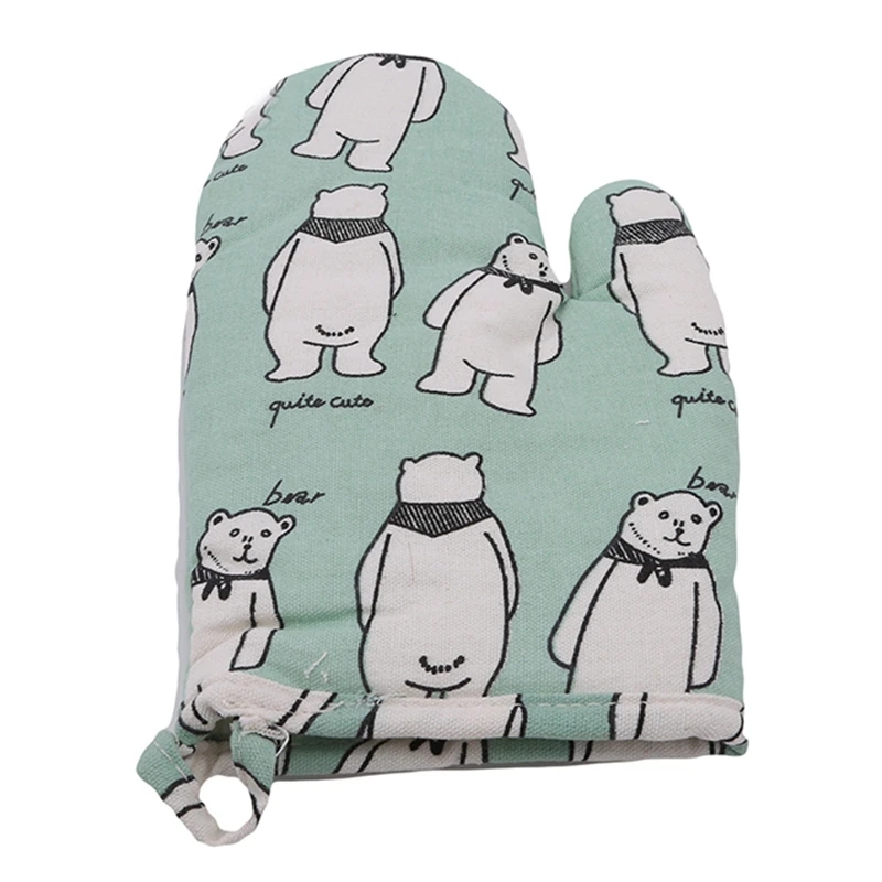 2020 Новое поступление милые Мультяшные печатные микроволновые перчатки