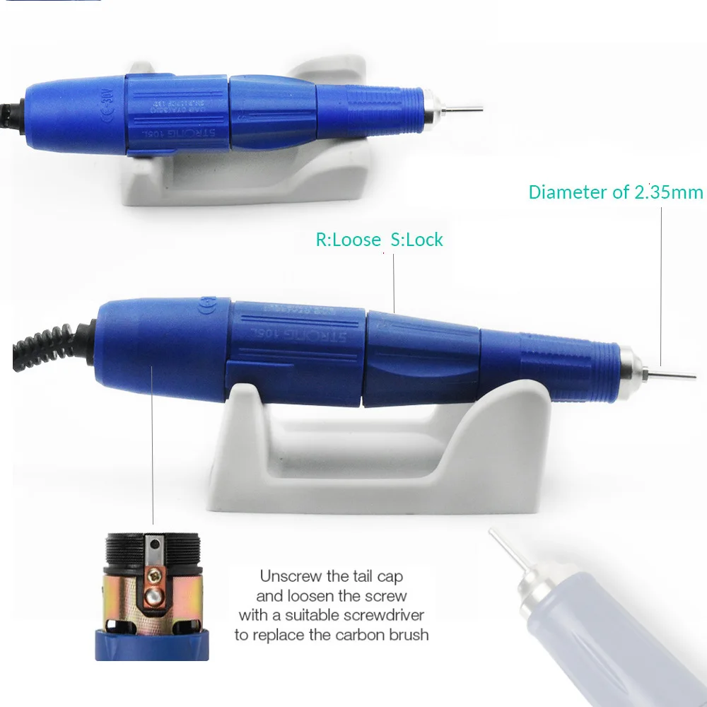 Электрическая машинка для маникюра и педикюра 65 Вт 35000 об/мин Высококачественная