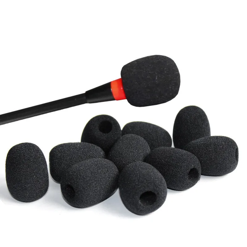 

5pc Headset replacement Foam Microphone Cover telephone mic cover microphone windscreen windshied headset foam black Sponge