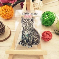 clear stamp transparent for scrapbooking diy card handmade kid little tiger silicone seal making postercard album decor