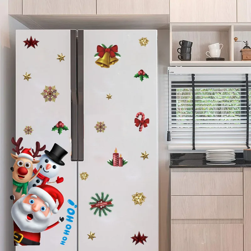 

Christmas Wall Stickers Decorations for Door stickers Home Bathroom Toilet Windows Wall Stickers