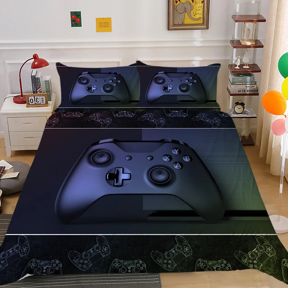 

Gamer Duvet Cover Set Bedding Set King Queen Size Kids Boys Girls Bed Game Comforter Cover Set
