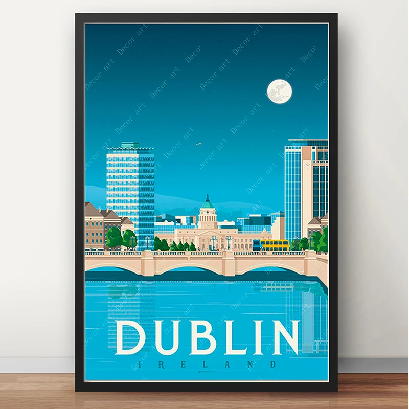 

Killarney Ireland Poolbeg Station Candy Striped Chimneys Poster Canvas Painting Kraft Poster Coated Wall Sticker Home Decor Gift