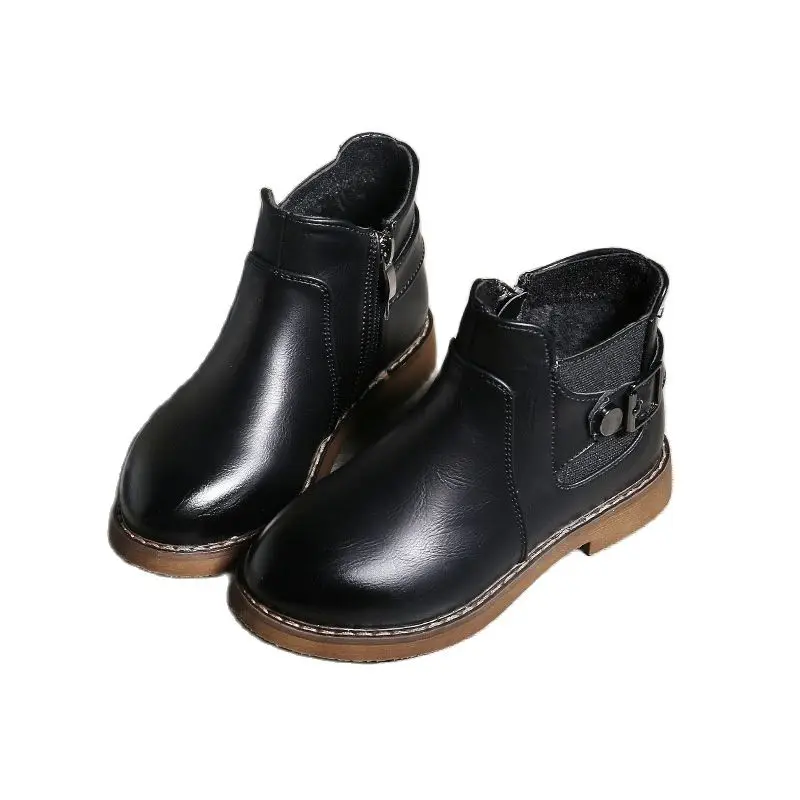 Теплые детские ботильоны для девочек модная Водонепроницаемая зимняя обувь