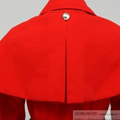 

Red Plus Size Women Clothing 4XL 2019 New Red Cloak Autumn And Winter Women Coat Woolen Coat Female Outerwear Women Jacket