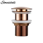 Слив для ванной без отверстия Smesiteli, всплывающее сливное отверстие из латуни, антикоррозионная конструкция без перелива