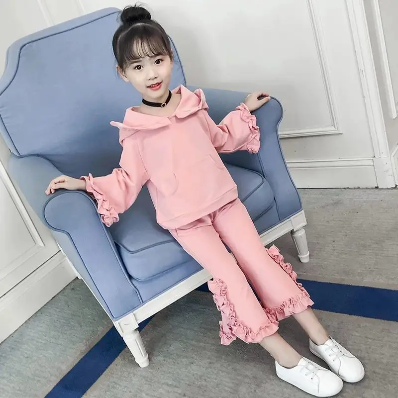 Весенне-осенний комплект одежды принцессы для маленьких девочек модные