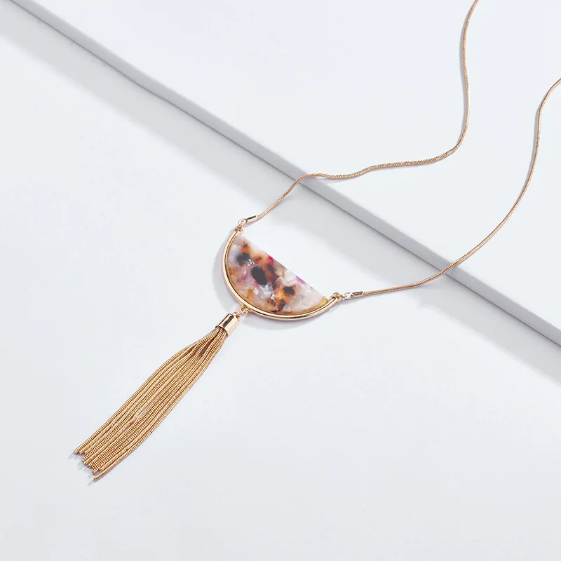 Циндао ожерелье сплав полукруглый Леопардовый принт второй грамм силовая доска