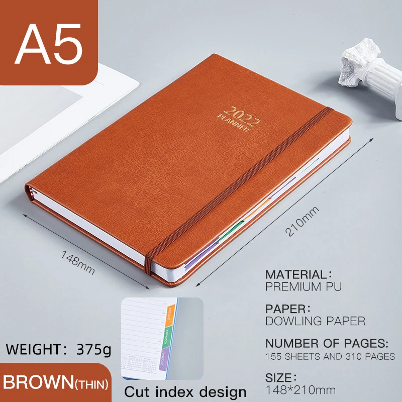 Daily Planner Simple Design Hardcover Flexible Thick Paper Time Management For Women Men | Канцтовары для офиса и дома