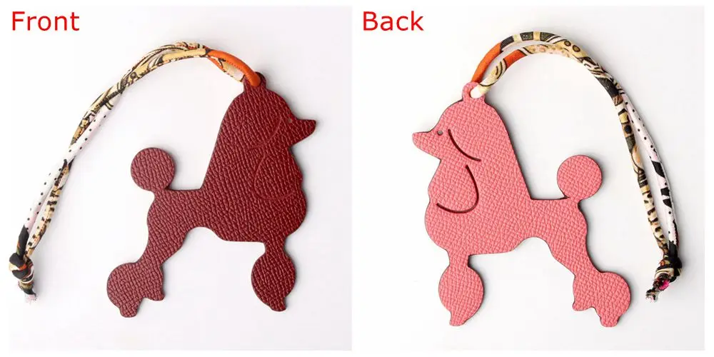 DOG OXBLOOD PINK Известный бренд на заказ ручной работы из натуральной кожи брелок в виде морского конька брелок для ключей женская сумка Подвески и кулоны, аксессуары - Цвет: DOG OXBLOOD PINK