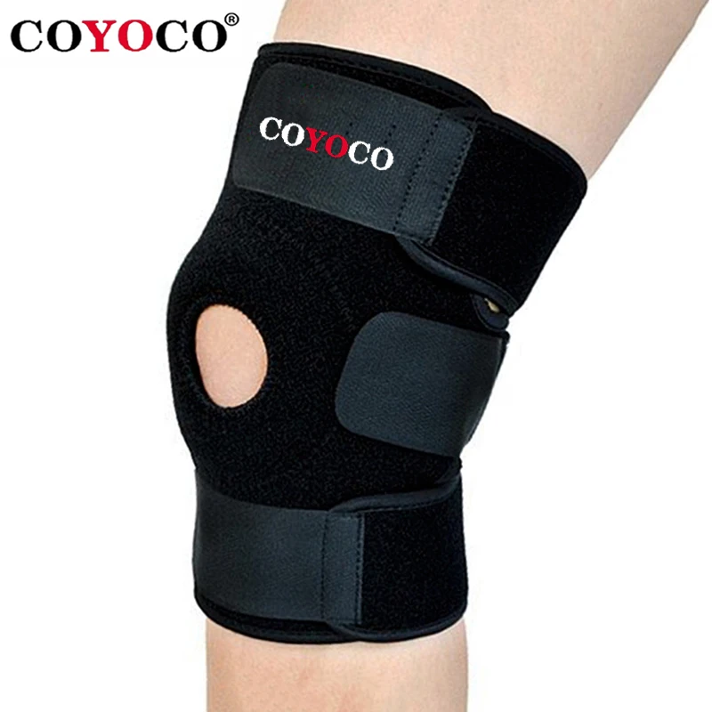 

1 Pcs Adjustable Sports Knee Protector Bandage Support Pads COYOCO Breathable Kneepads Relieve Arthritis Injury Guard Black