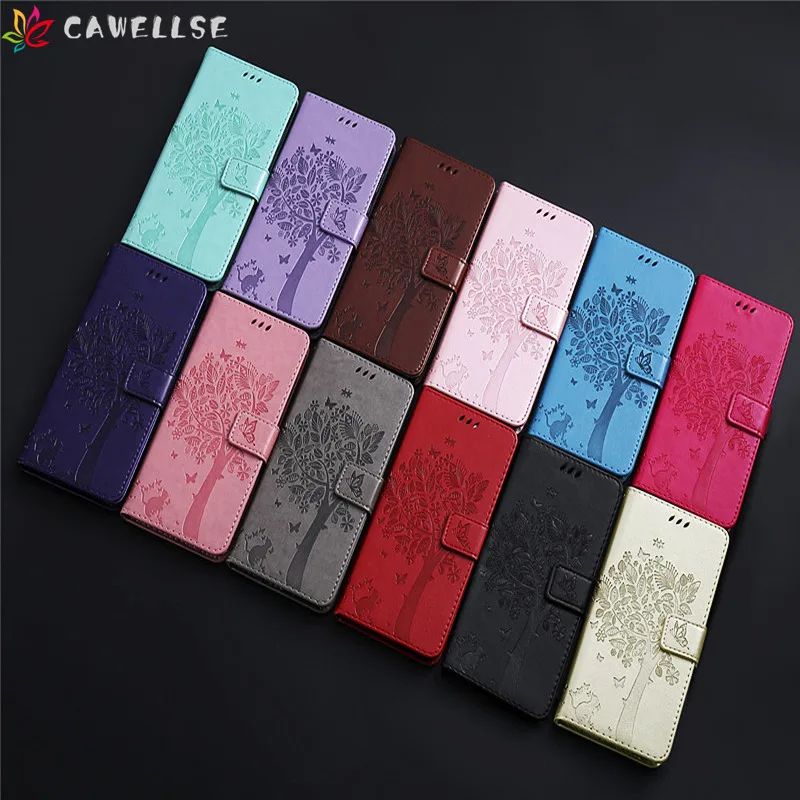

Magnetic Flip Case for Google Pixel 2 3 4 5 XL 3A 4A Leather Wallet Holster Embossed Tree Cat Butterfly Protective Funda Capa