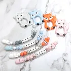 Цепочка для пустышки TYRY.HU, с леопардовыми силиконовыми бусинами