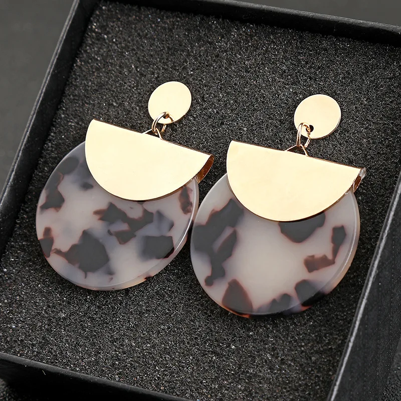 Женские серьги-кольца из акриловой смолы хит продаж 2019 новый корейский