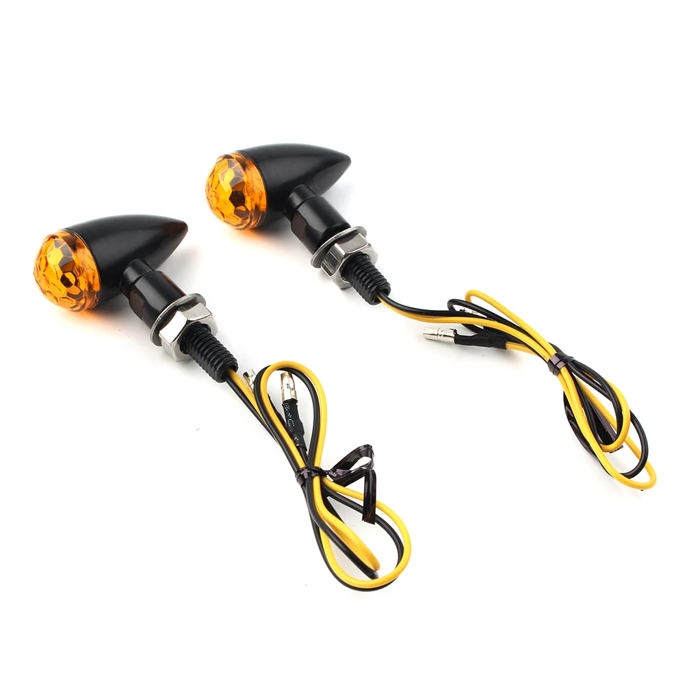 Универсальные черные металлические светодиодные мини-индикаторы поворота для