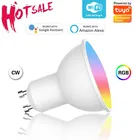 Умсветодиодный Светодиодная лампа Tuya GU10 RGB + CW с регулируемой яркостью