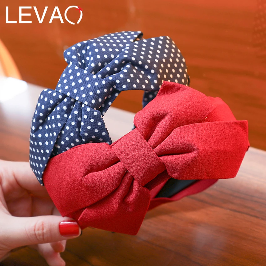 LEVAO/Новый обруч в горошек/полоску/в клетку повязка на голову для девочек